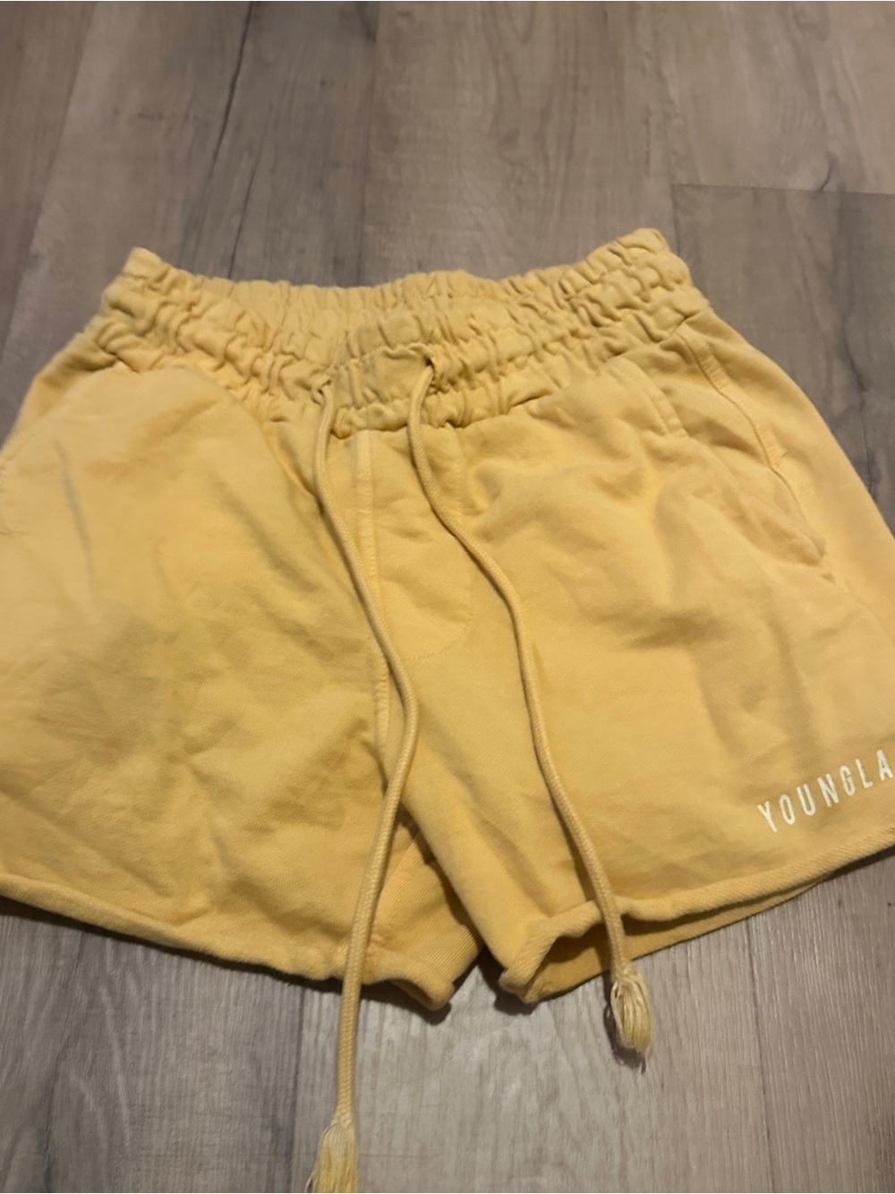 Yellow Elastic-Waist Women’s Shorts - YoungLA Size Small